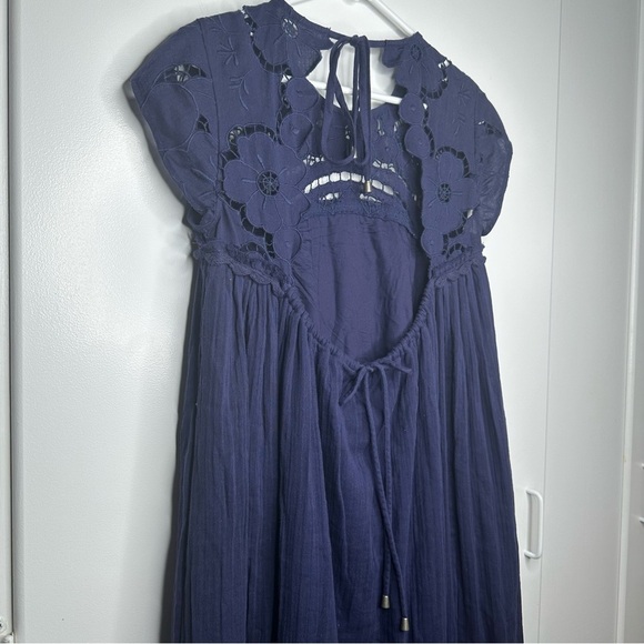 NWT FREE PEOPLE Cutwork Tee Maxi Dress In Evening Eclipse Size XS - Picture 10 of 10